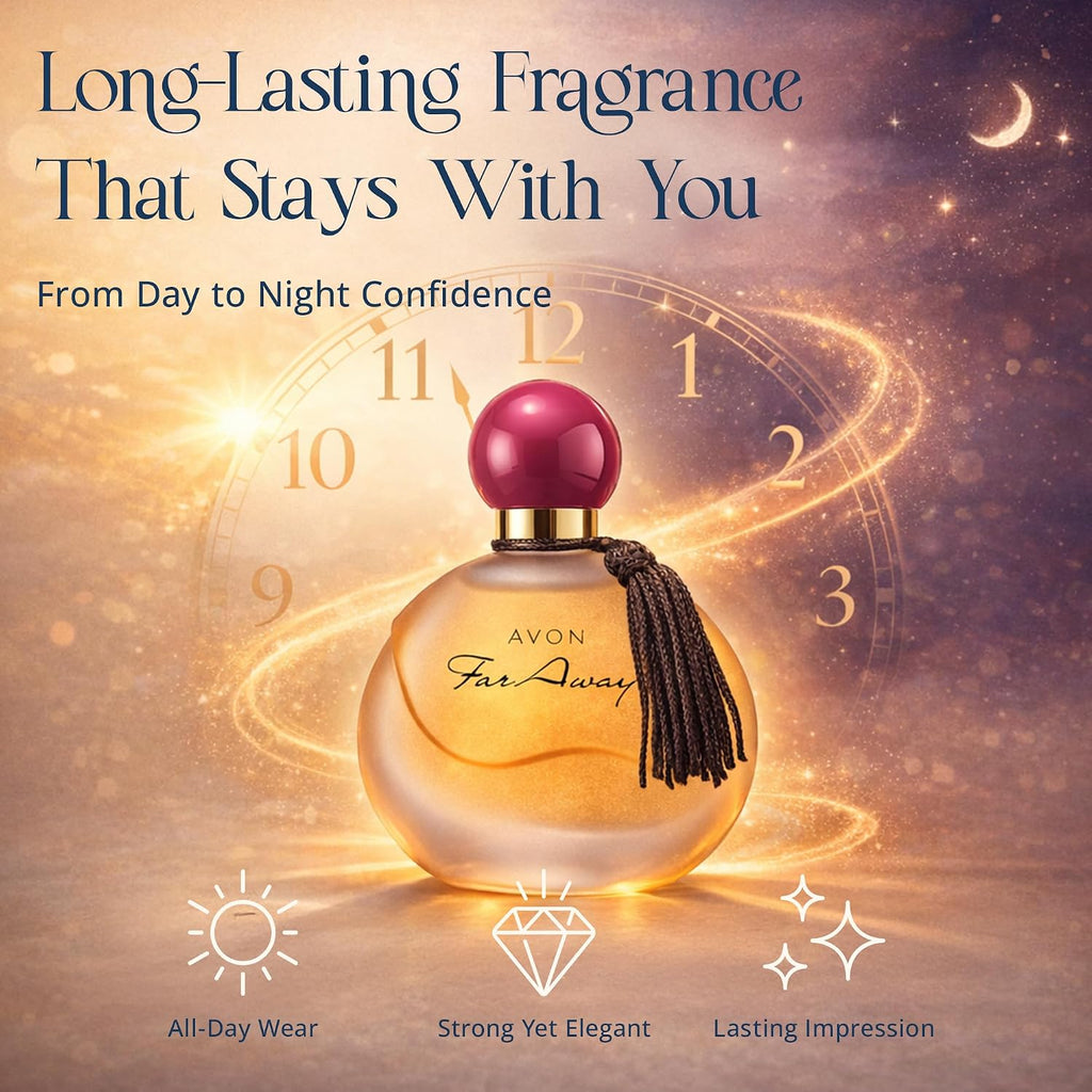 AVON Far Away Eau de Parfum for Women - Amber Floral Scent - Signature Fragrance for Special Occasions Long Lasting Perfume Spray - Elegant Parfum for Her 1.7 fl oz Travel Size Spray