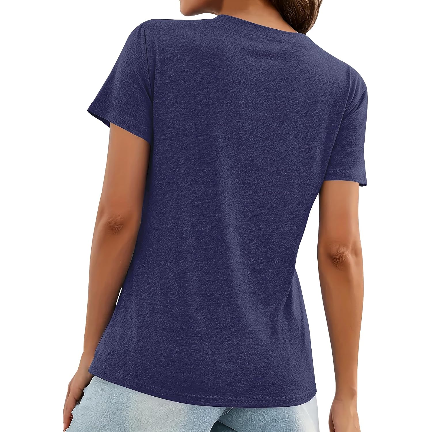 Womens Vintage Flowers V Neck Shirt Boho Floral Wildflowers Graphic Tee Casual Short Sleeve T Shirt
