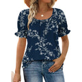 WIHOLL Womens Short Sleeve Square Neck Summer Tops Dressy Casual Blouses Trendy Clothes 2026