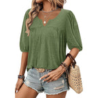 Women's Chest Pleated Tunic Top Avocado