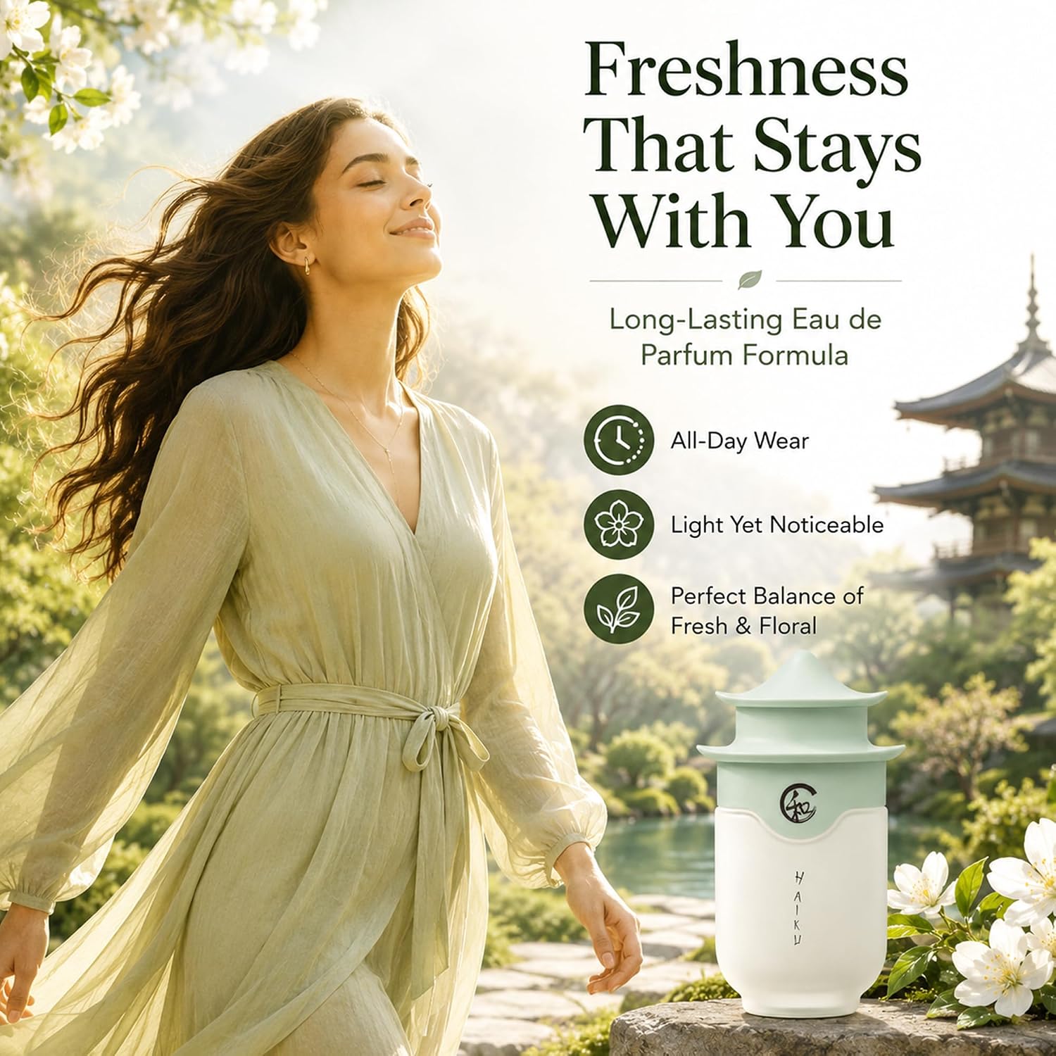 AVON Haiku Eau de Parfum for Women – Nature Inspired Women’s Fragrances – Fresh Green Floral Long Lasting Perfumes for Women with Japanese Yuzu – 1.7 fl oz Womens Signature Perfume for Daily Zen Wear