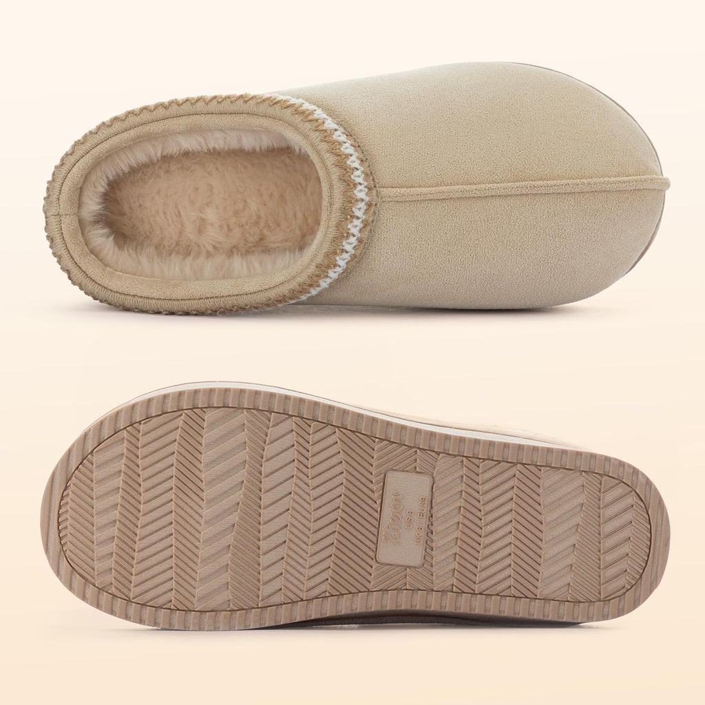 Women's Slippers Suede Beige