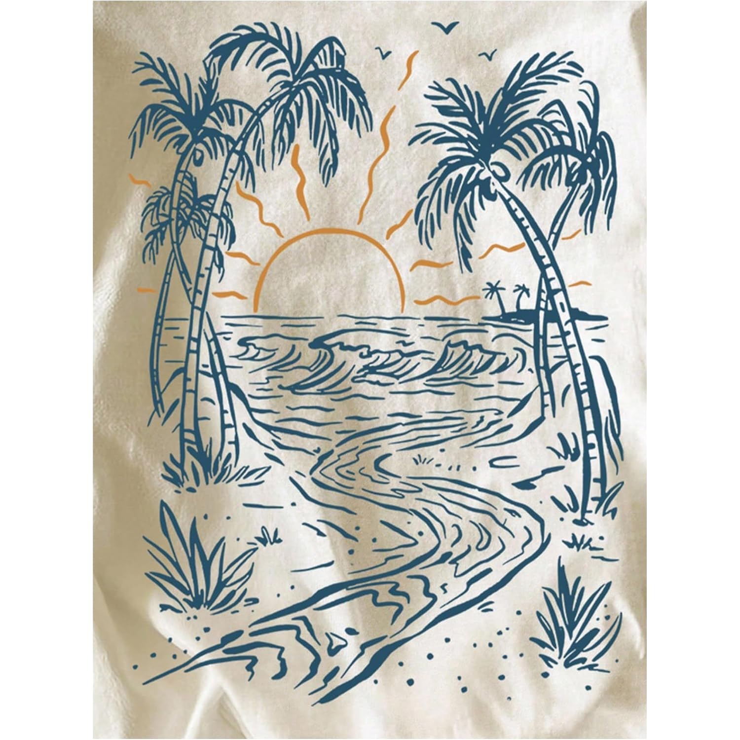 SOLY HUX Women's Graphic Tshirts Tropical Print Short Sleeve Crew Neck Vacation Summer Tee Tops