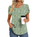 HOTGIFT Women Tops 2026 Summer Short Sleeve Chiffon T Shirts Blouse M-3XL