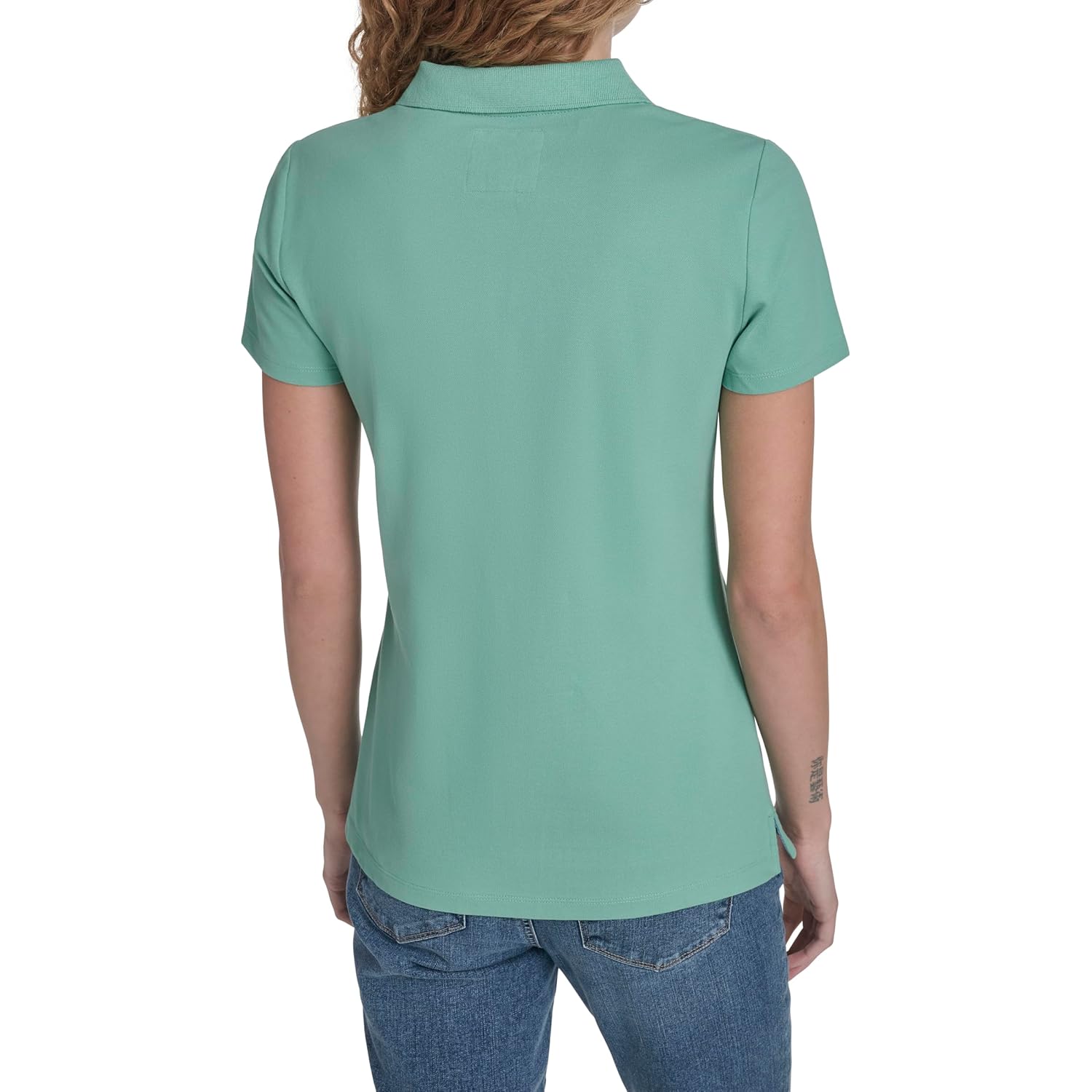 Women's 5-Button Cotton Polo Shirt Crème De Menthe