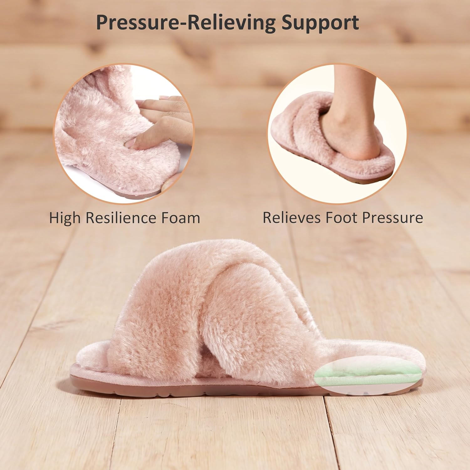 Women's Slippers Plush Pink