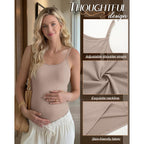 Women's Maternity Camisole Tank Top Nude/White/Black