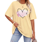 ADOREJOY Oversized Tshirts for Women Crewneck Summer Graphic Tees Short Sleeve Loose Basic Tops 2026