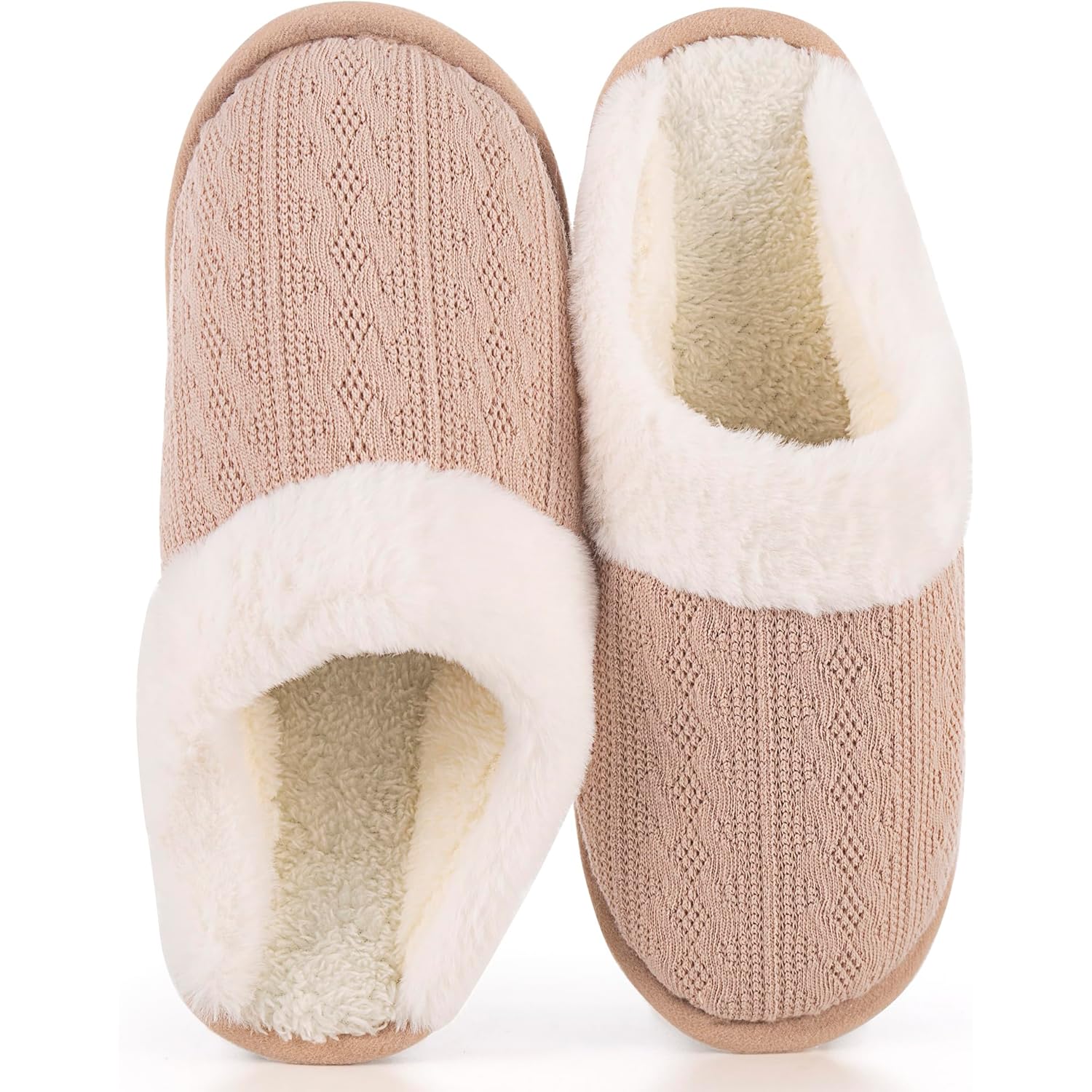 Women's Slippers Knit Coffee