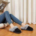Women's Slippers Suede Black