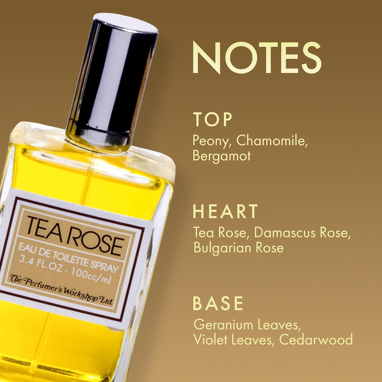 Perfumer's Workshop Tea Rose For Women - 3.4 Oz Eau De Toilette Spray