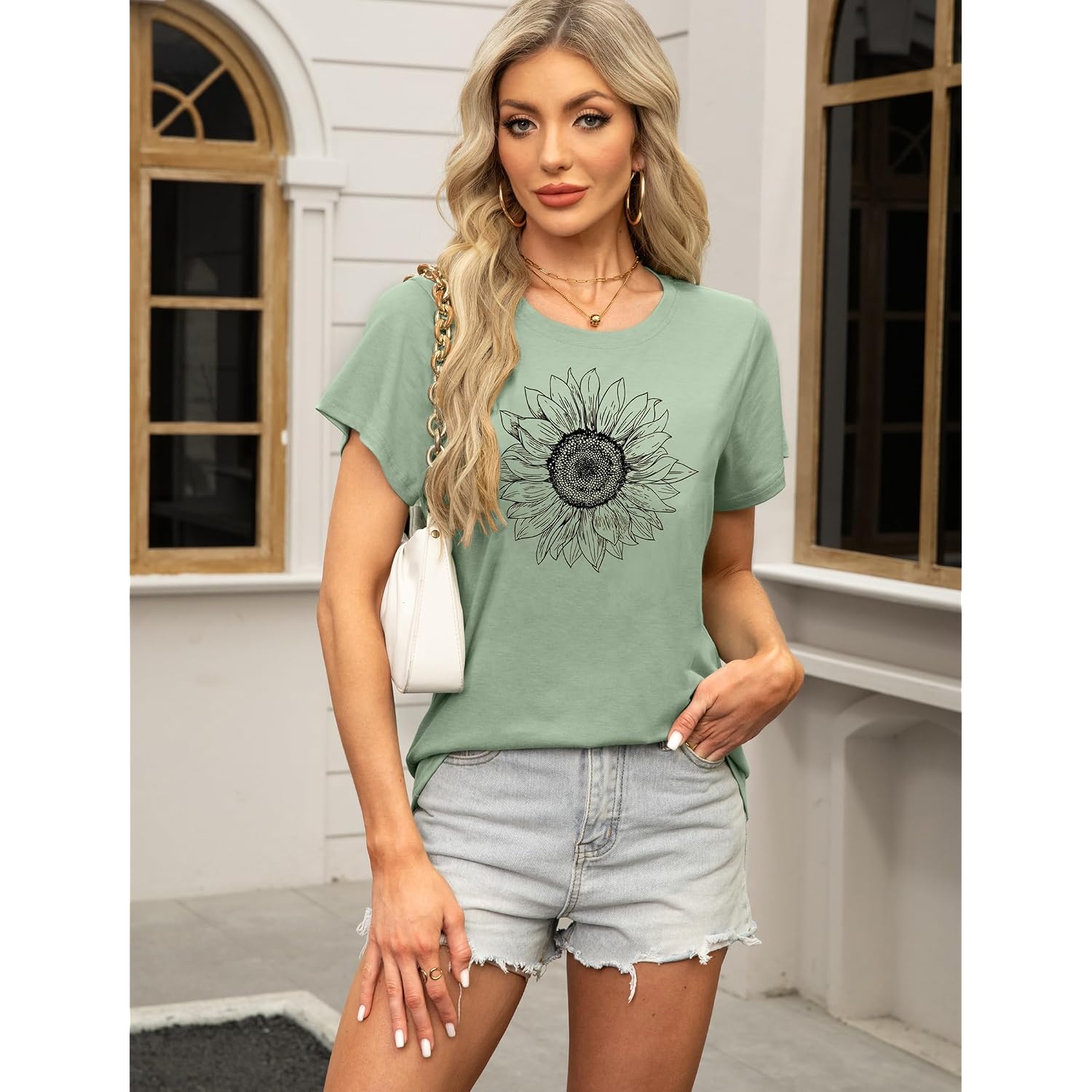 MAPICK Women's Floral Graphic Tees Short Sleeve Casual T-Shirts Boho Style Cute Summer Loose Fit Tops
