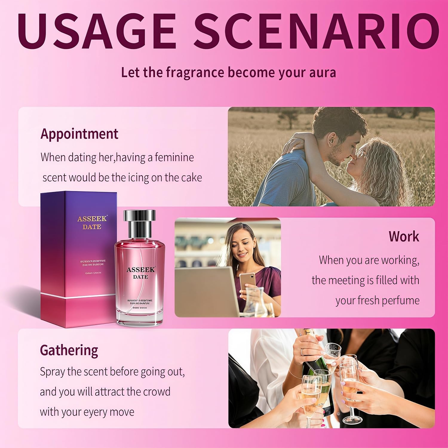 Luxury Perfume for Women, 80ml / 2.82 fl oz, Upgraded Long-Lasting Pistachio Vanilla Fragrance, Creamy Sweet Floral Scent with Almond & Jasmine Notes, Suitable for dates, parties, or as a gift.
