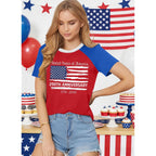 250th Anniversary USA Shirt Women: American Flag Tshirt 250 Years T-Shirts 4th of July Shirts Patriotic Tops