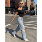 Trendy Queen Womens Off The Shoulder Short Sleeve Y2k Tops Going Out Crop T-Shirts 2026 Cute Summer Clothes