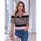 Zeagoo Womens Summer Tops Casual Short Sleeve V Neck Shirts Business Dressy Work Blouses