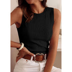 PRETTYGARDEN Sleeveless Tops for Women 2026 Summer Ribbed Tank Top Fitted Shirts Basic Tees Cute Spring Going Out Y2k Clothes