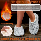 Women's Slippers Sherpa 2 Pk Fuzzy (Taupe & Grey)