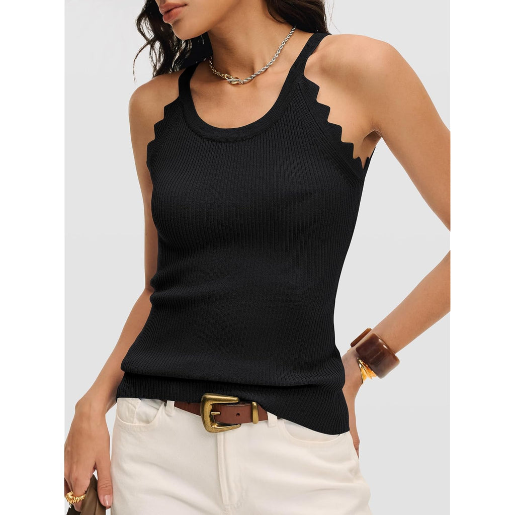 ANRABESS Womens Camisole Tank Tops Sleeveless Cami Sweater Spaghetti Strap Ribbed Shirts 2026 Summer Beach Vacation Clothes