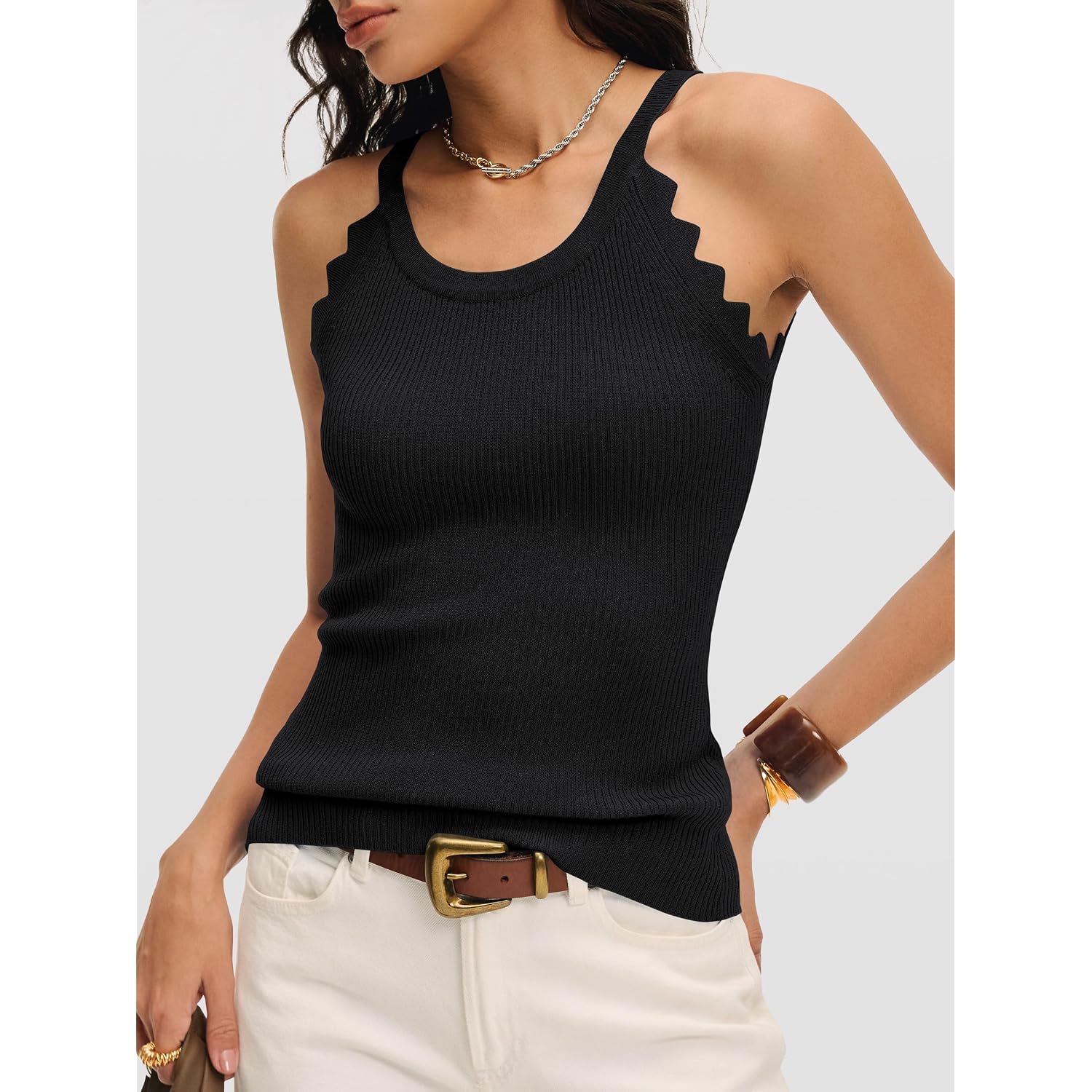 ANRABESS Womens Camisole Tank Tops Sleeveless Cami Sweater Spaghetti Strap Ribbed Shirts 2026 Summer Beach Vacation Clothes