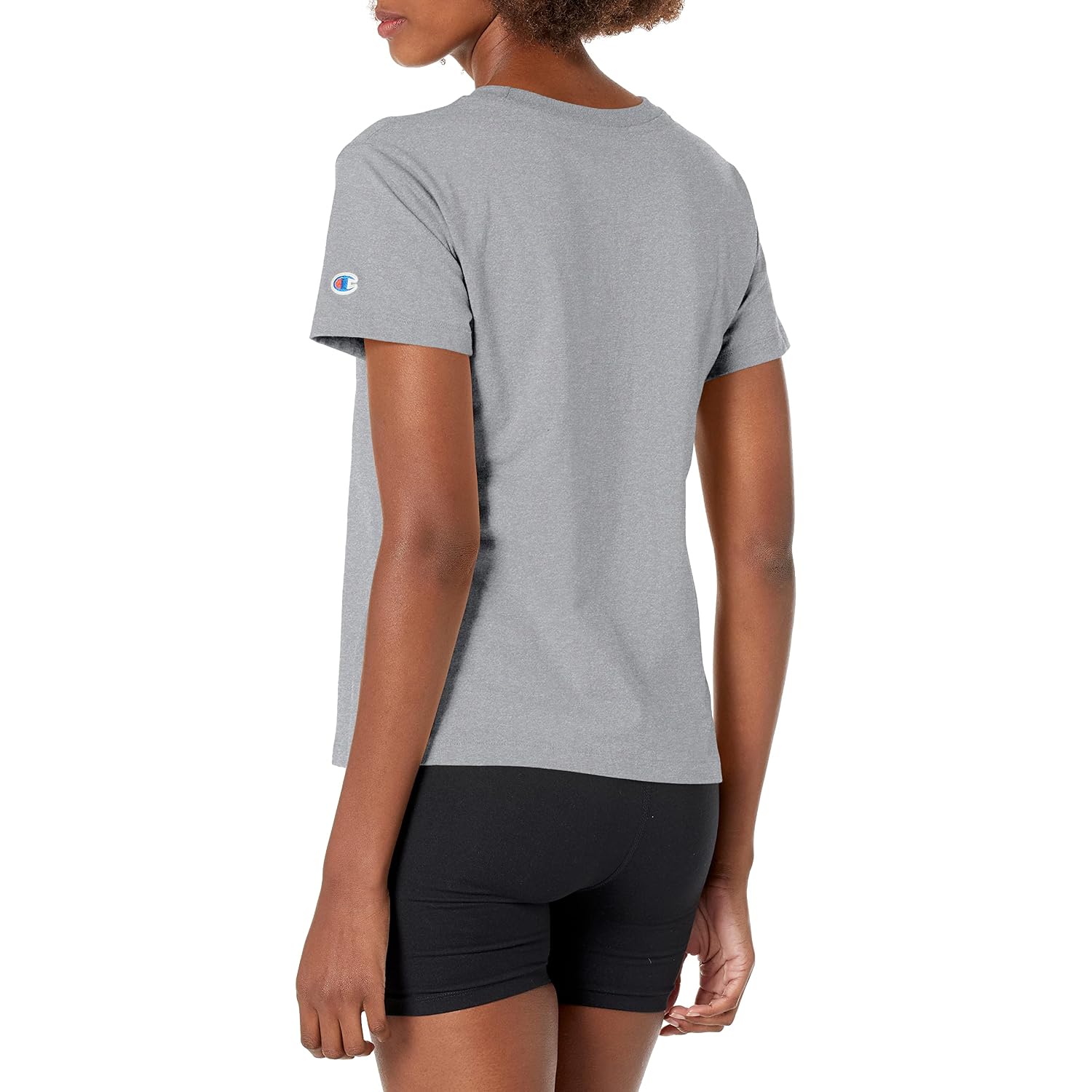 Champion Women’s Classic Short Sleeve Graphic T-Shirt, Standard Fit, Script Logo