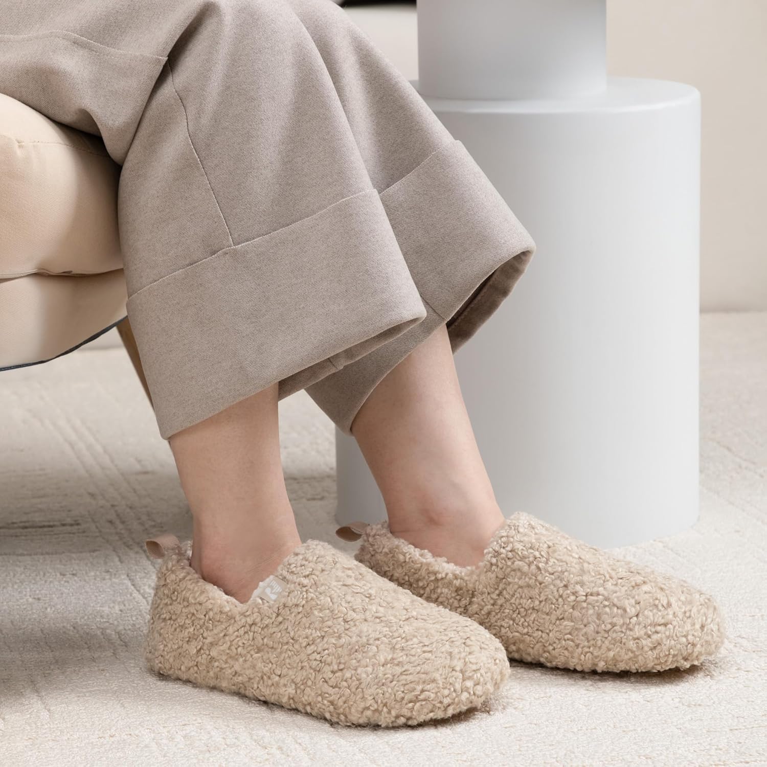Women's Slippers Shearling Beige