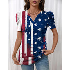 LOMON Spring Summer Tops for Women 2026 V Neck Puff Short Sleeve Tops Fashion Trendy Work Blouses Dressy Casual S-XXL