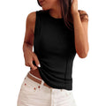 PRETTYGARDEN Sleeveless Tops for Women 2026 Summer Ribbed Tank Top Fitted Shirts Basic Tees Cute Spring Going Out Y2k Clothes