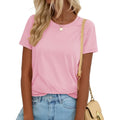 YUCOLEN T Shirts for Women Short Sleeve Crewneck Cotton Tops Summer UPF 50+ Casual Breathable Basic Tee Tshirt