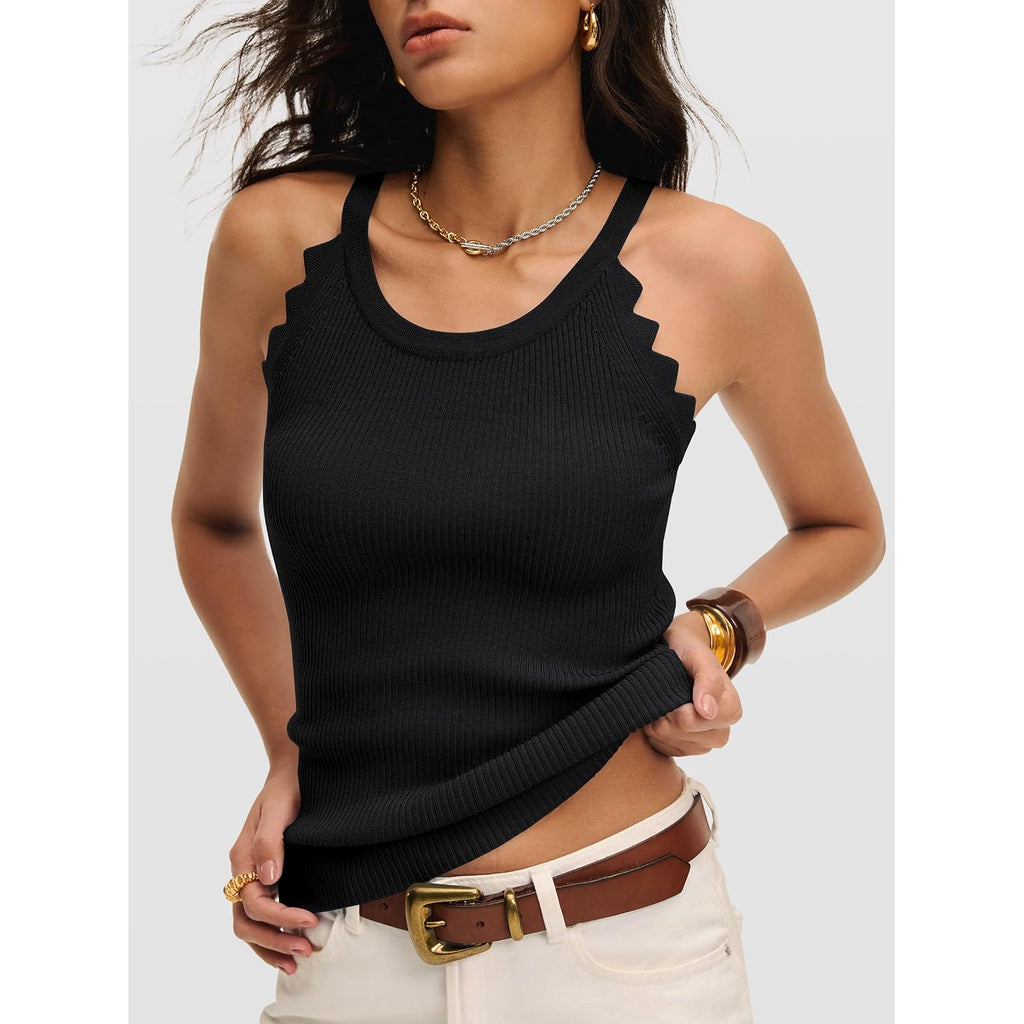 ANRABESS Womens Camisole Tank Tops Sleeveless Cami Sweater Spaghetti Strap Ribbed Shirts 2026 Summer Beach Vacation Clothes