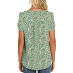 HOTGIFT Women Tops 2026 Summer Short Sleeve Chiffon T Shirts Blouse M-3XL