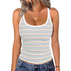 SAMPEEL Womens Scoop Neck Ribbed Tank Top Casual Summer Sleeveless Fitted Basic Cami Shirts Slim Tops Trendy Clothing 2026