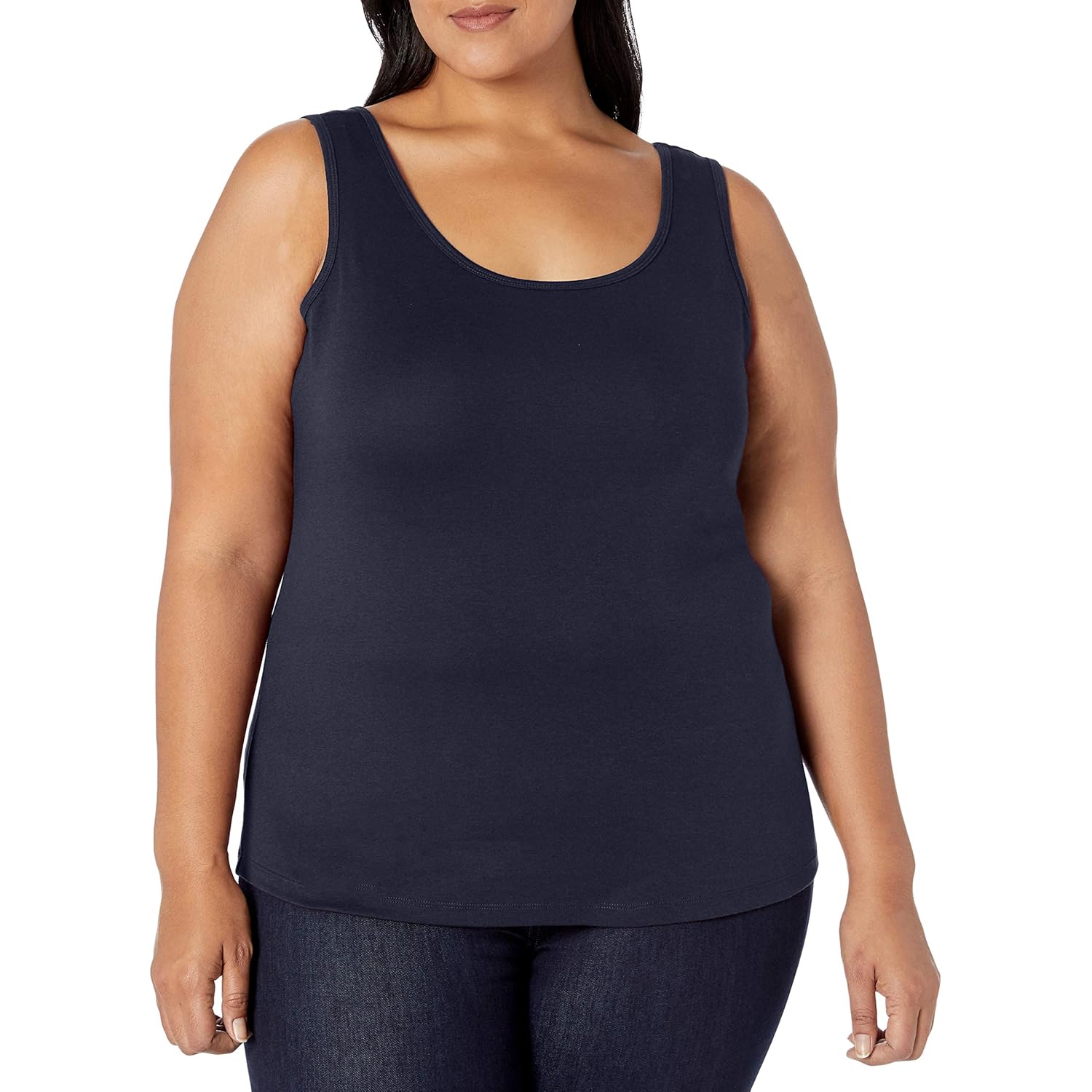Women's Slim-Fit Scoop Neck Tank Top Navy