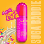 NYX PROFESSIONAL MAKEUP Fat Oil Fragrance Mist Perfume, Suga Baddie Vanilla & Whipped Cream Scent, Long Lasting Hair & Body Spray with Musk, Vegan & Cruelty Free, 2.7 fl oz