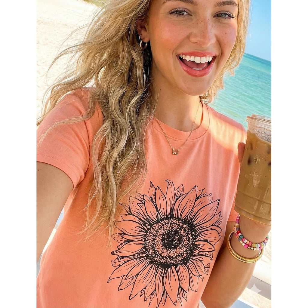 T Shirts for Women Graphic Short Sleeve Tees Summer Crewneck Loose Tops 2026