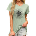 MAPICK Women's Floral Graphic Tees Short Sleeve Casual T-Shirts Boho Style Cute Summer Loose Fit Tops