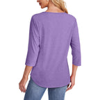 Women's Pleated Front Tunic Top Purple