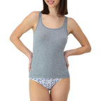 Women's Soft Cotton Ribbed Tank Top White/Black/Concrete