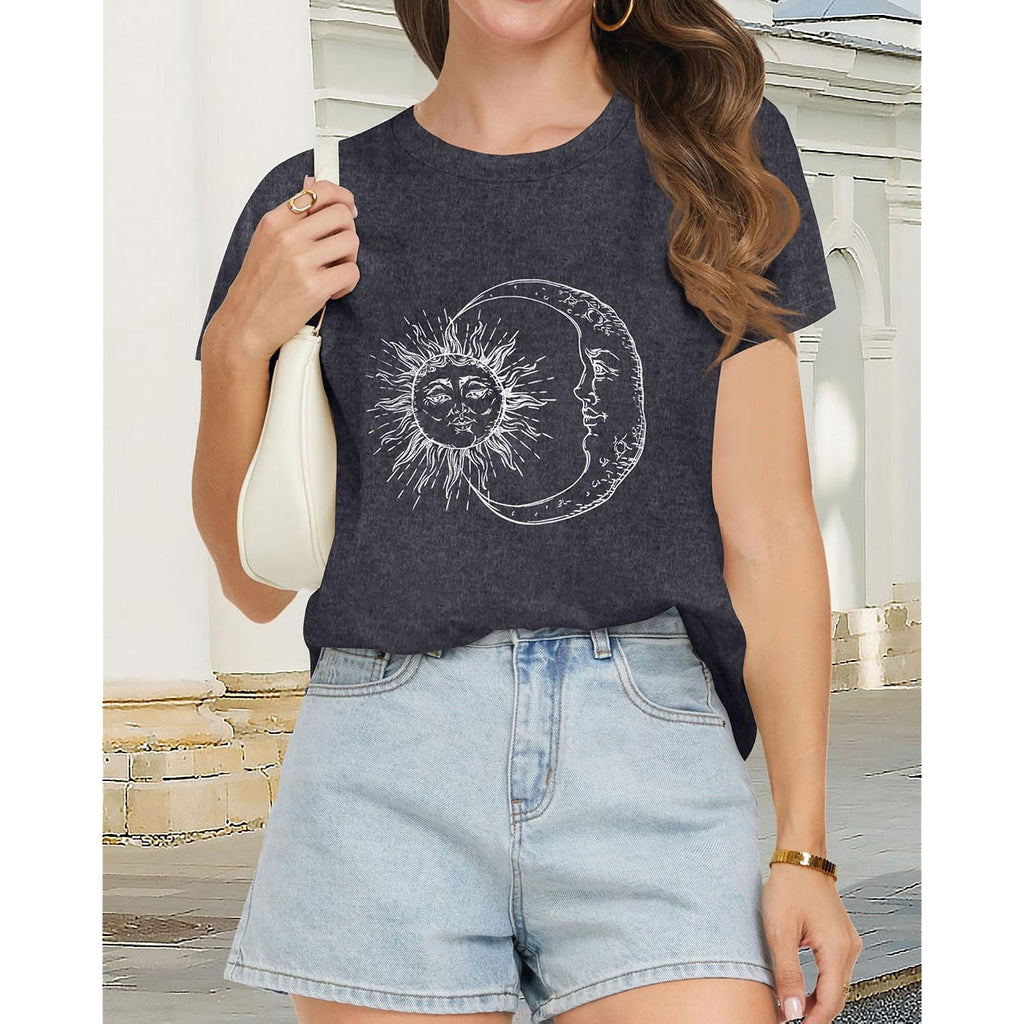T Shirts for Women Summer Short Sleeve Crewneck Casual Cute Graphic Basic Tees Tops 2026