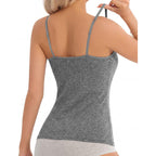 Women's Shelf Bra V-Neck Tank Top Set C