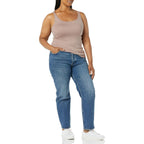Women's Slim-Fit Thin Strap Tank Top Dark Taupe