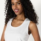 Women's Cotton Sleeveless Tank Top Black/White