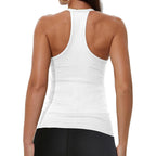 Women's Racerback V-Neck Tank Top White