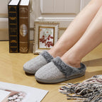 Women's Slippers Knitted A-grey