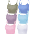 Women's Sports Crop Tank Top Light Blue/Pink/White/Olive Green/Blue