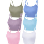 Women's Sports Crop Tank Top Light Blue/Pink/White/Olive Green/Blue