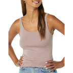 Women's Slim-Fit Thin Strap Tank Top Dark Taupe