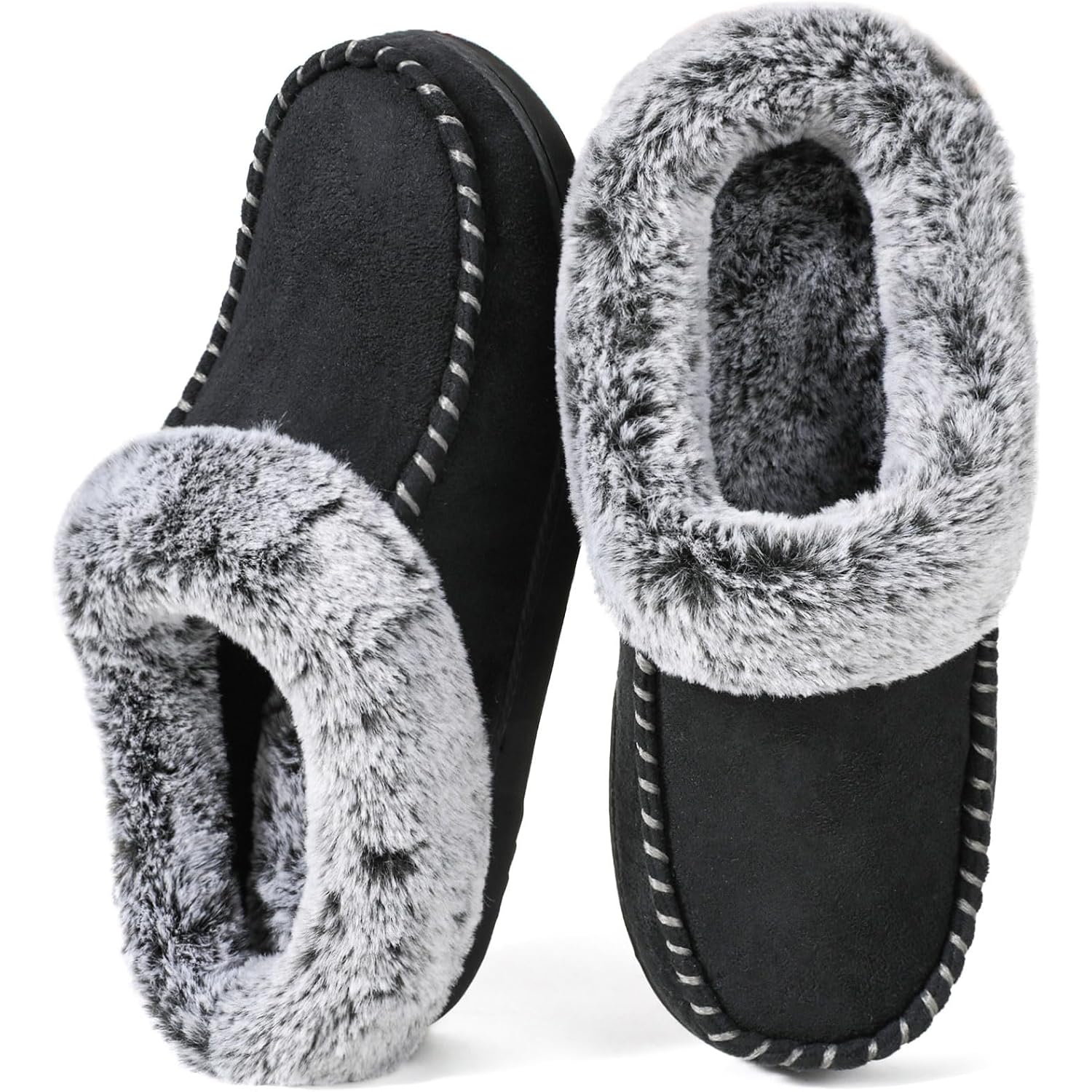 Women's Slippers Fur Black