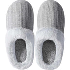 Women's Slippers Knitted A-grey