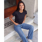 Real Essentials 3 Pack: Women's Cropped Cap Sleeve T Shirts Cotton Crew Neck Short Sleeve Tees Casual Going Out Summer Tops